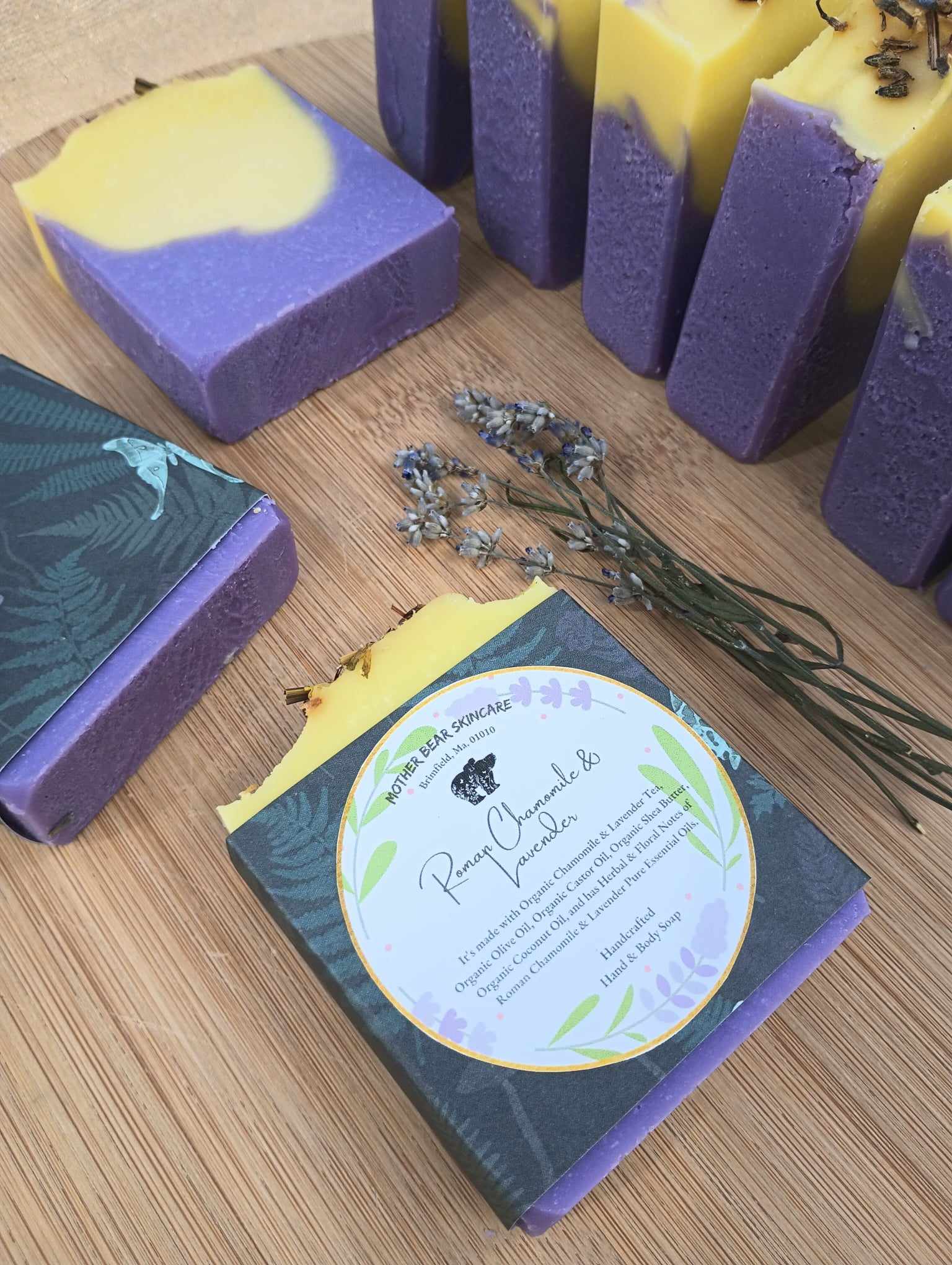 Organic Roman & Chamomile Handcrafted Hand and Body Bar Soap