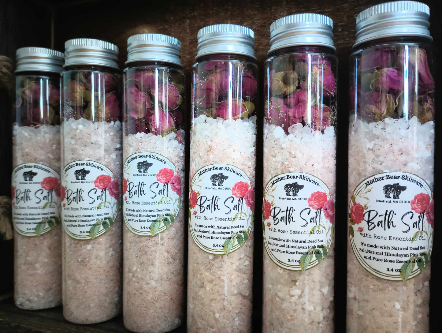 All Natural Rose Bud Bath Salt