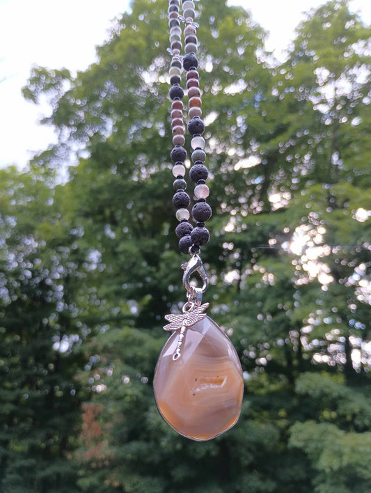 Handmade Lava Stone Necklace made with Naturally Sourced Lava Stones to Promote Emotional & Spiritual Healing~Apparel & Accessories~Jewelry~Necklaces