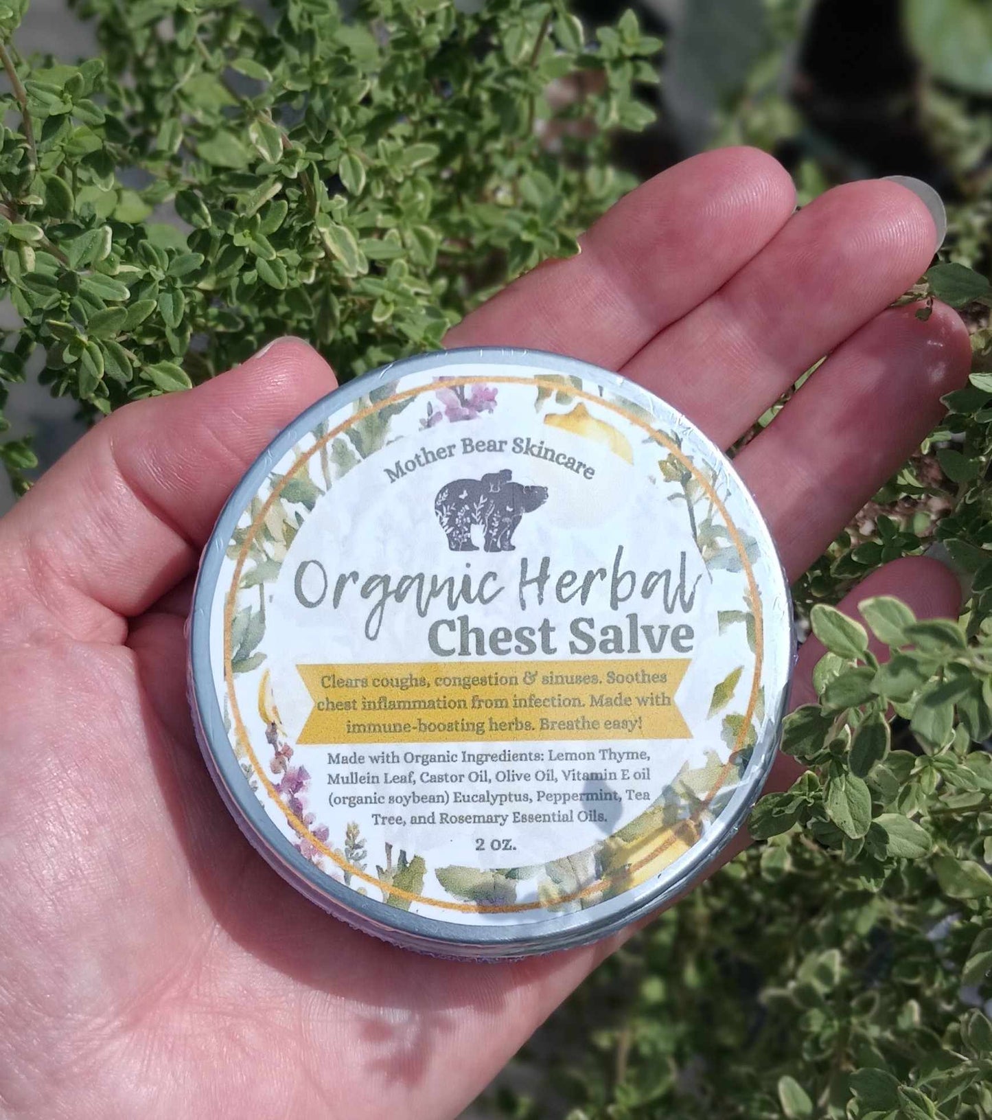 Organic Herbal Chest Salve