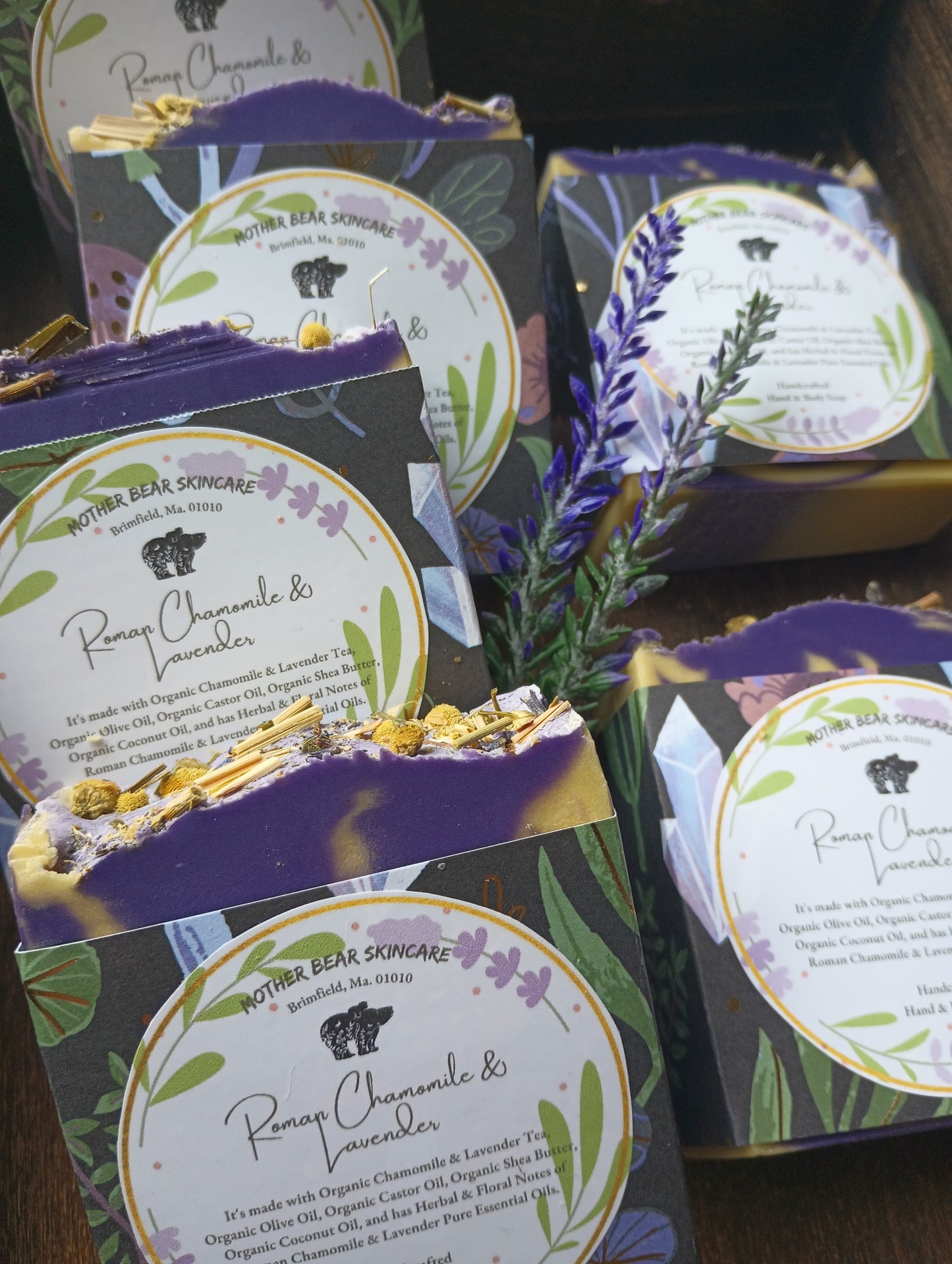 Organic Roman Chamomile & Lavender Hand and Body Bar Soap