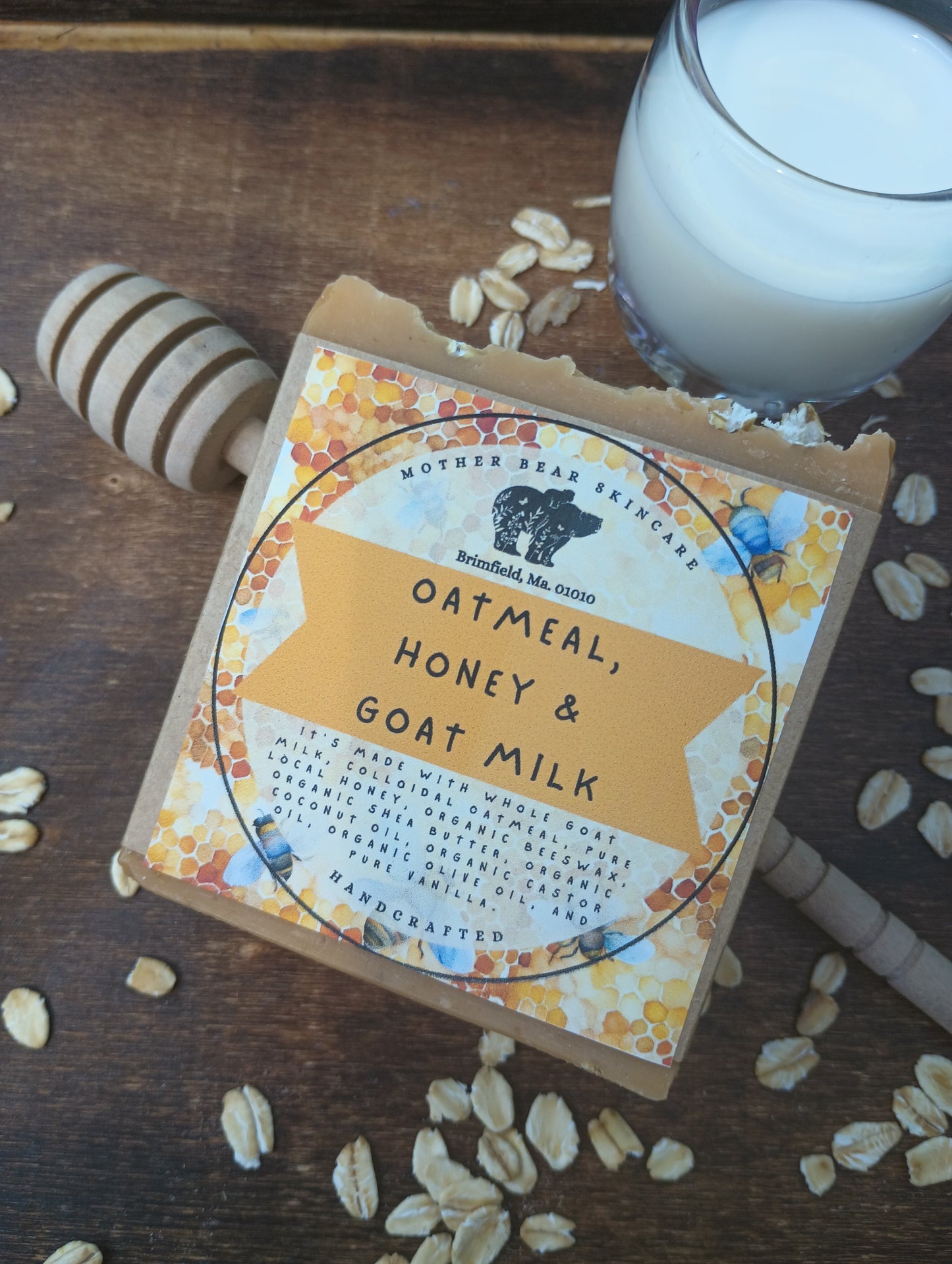 Organic Oatmeal, Honey & Goat Milk Bar Soap