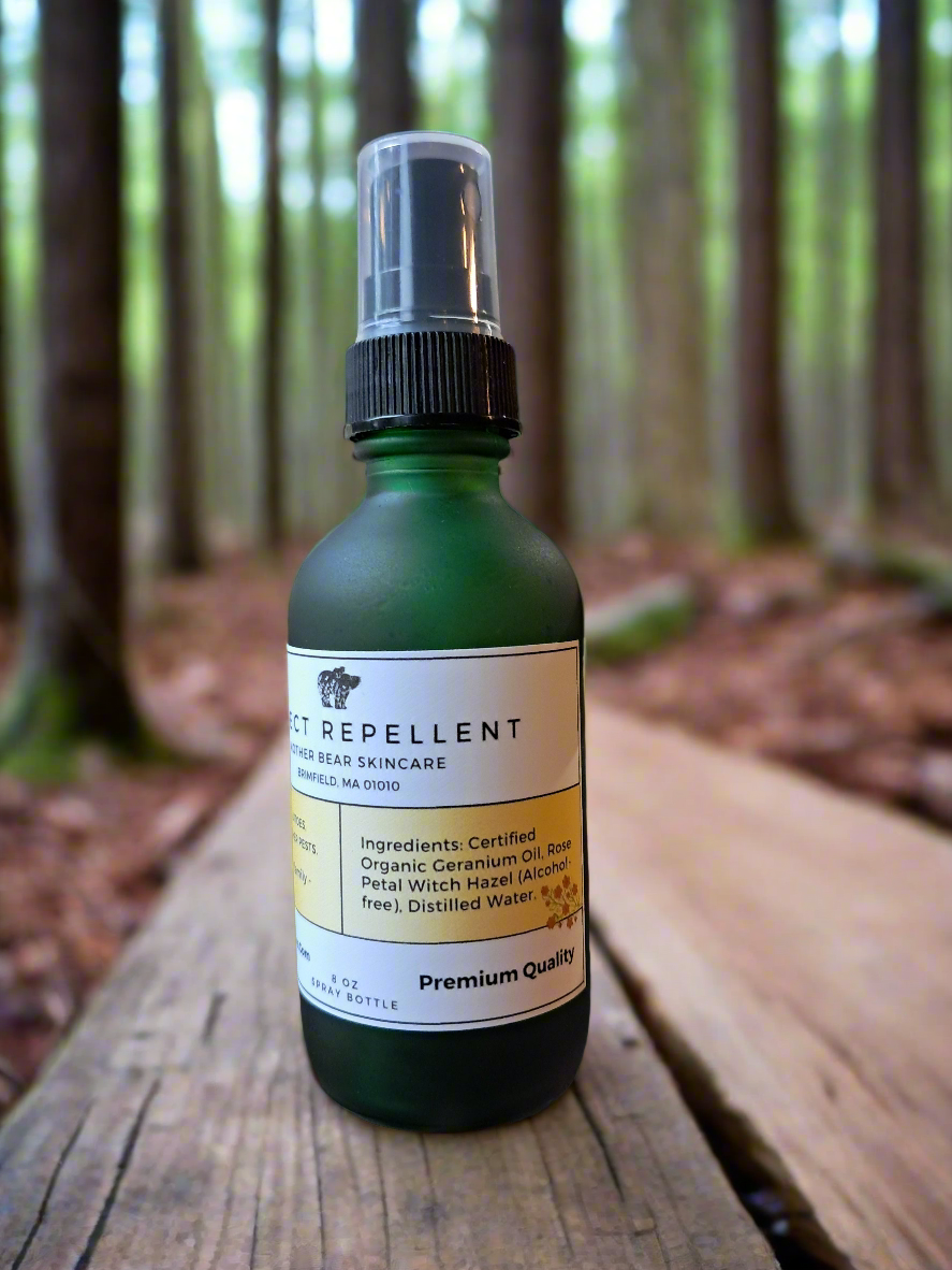 Natural Geranium Insect Repellent, Safe for Dogs, Repels Ticks, Fleas, Flies, Mosquitoes, Safe for Kids.