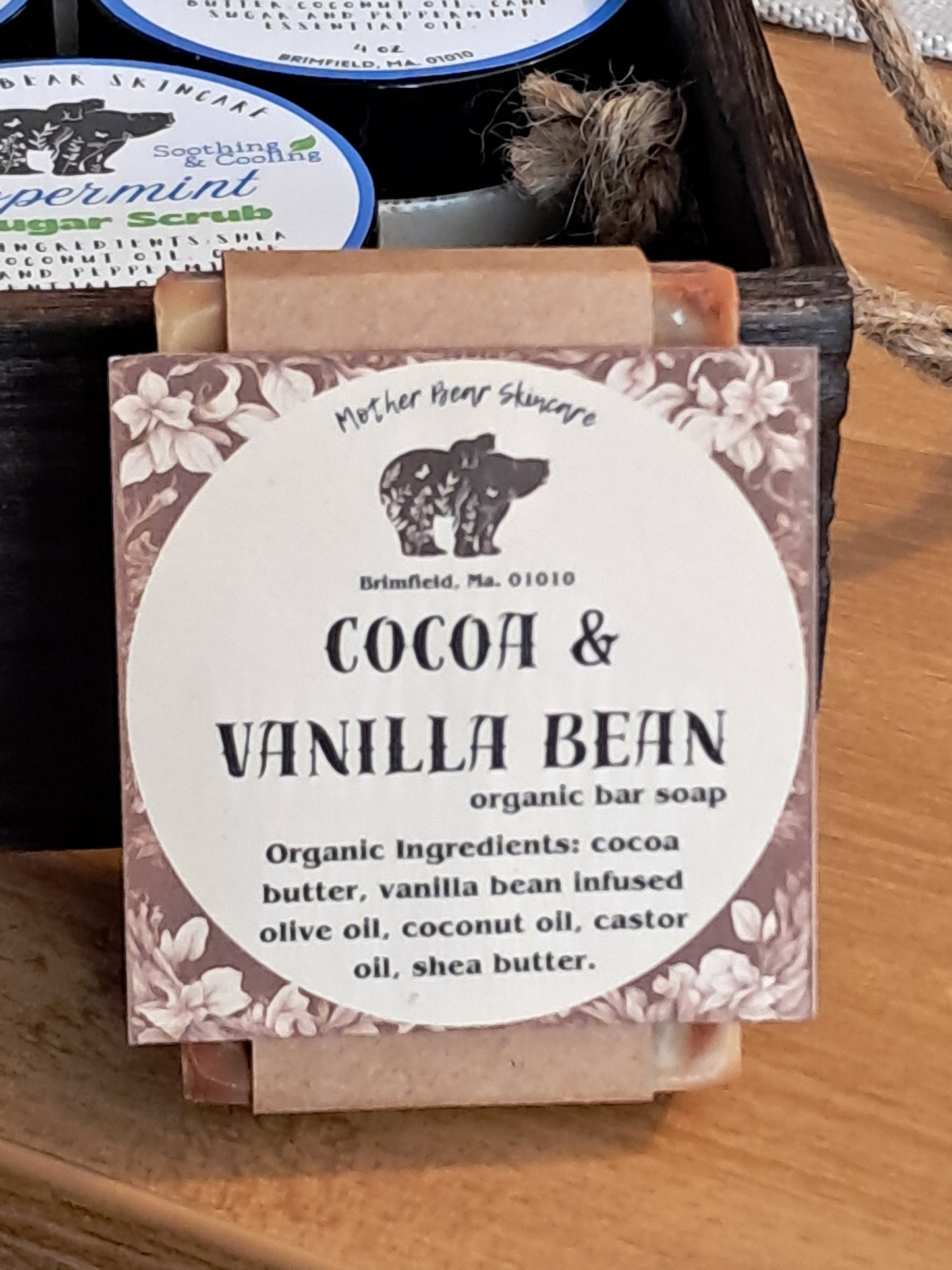 Organic Cocoa & Vanilla Bean Hand and Body Bar Soap