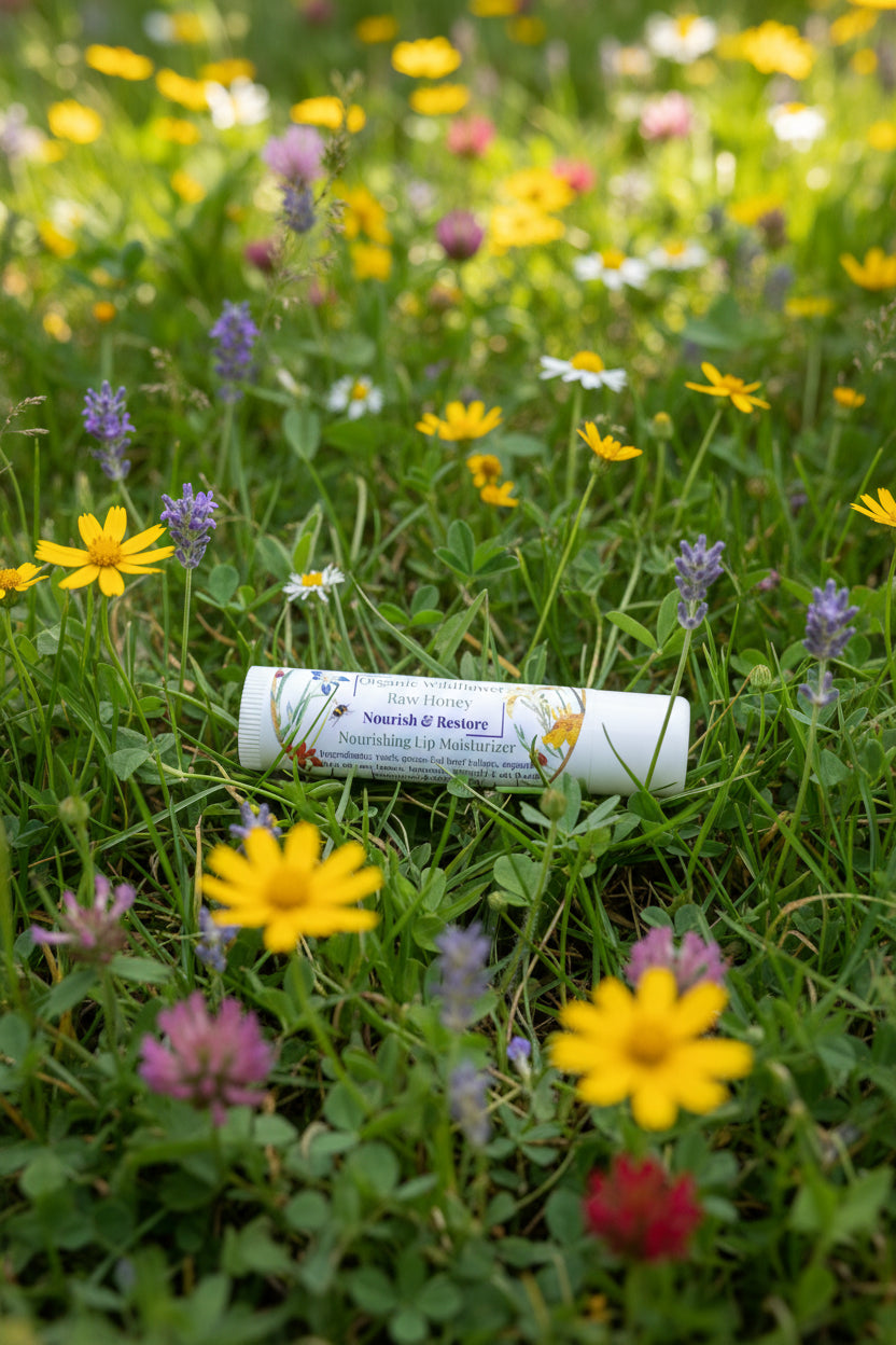 Grass-Fed Tallow Lip Balm – Organic Raw Honey & Olive Oil