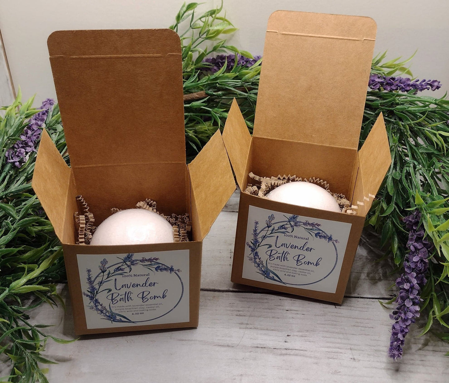 Lavender Bath Bomb ~ Natural & Organic Ingredients ~ Luxury Bath
