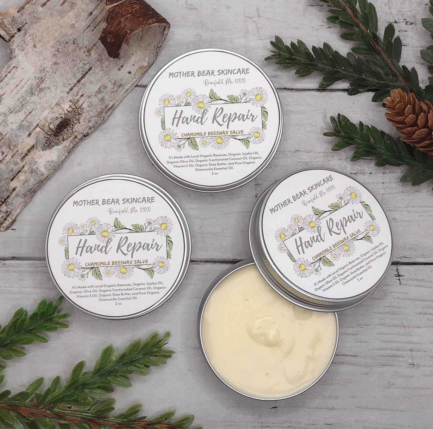 organic chamomile beeswax hand repair salve
