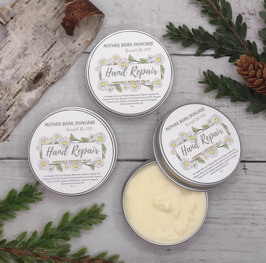 organic chamomile beeswax hand repair salve