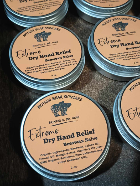 extreme dry hand relief beeswax salve