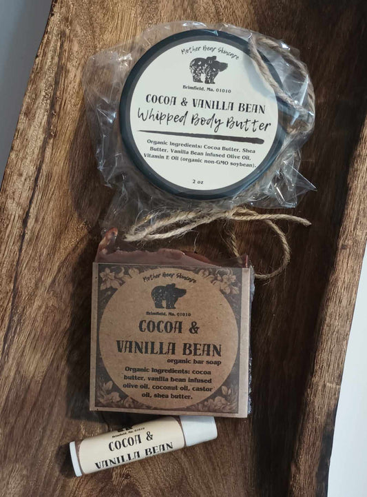 Cocoa & Vanilla Bean Gift Bundle with Bar Soap