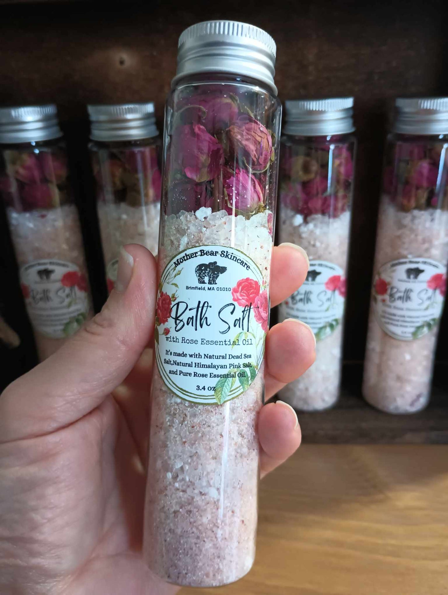 All Natural Rose Bud Bath Salt