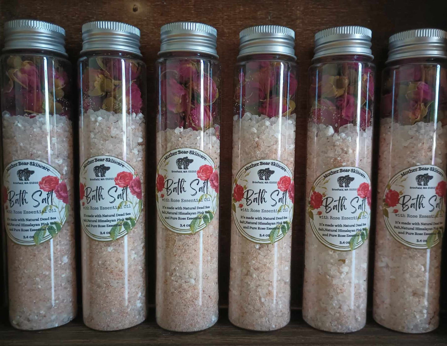 All Natural Rose Bud Bath Salt