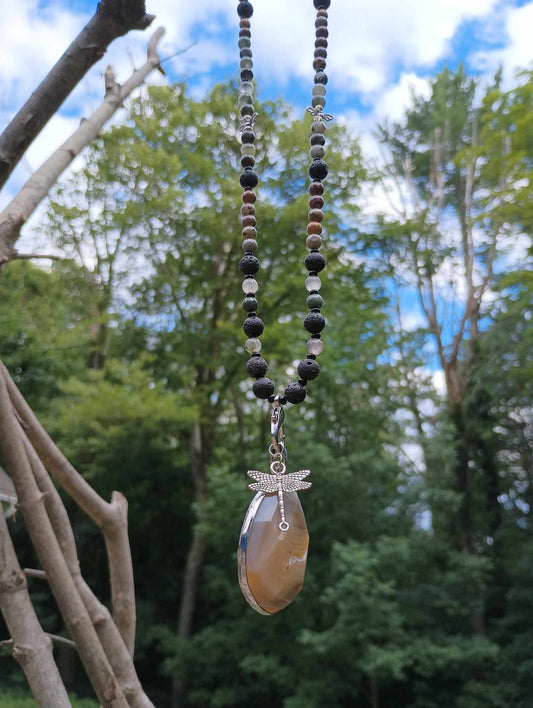 Handmade Lava Stone Necklace made with Naturally Sourced Lava Stones to Promote Emotional & Spiritual Healing~Apparel & Accessories~Jewelry~Necklaces