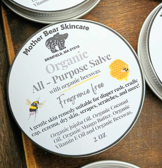 Organic All-Purpose Salve - Fragrance Free for Sensitive Skin