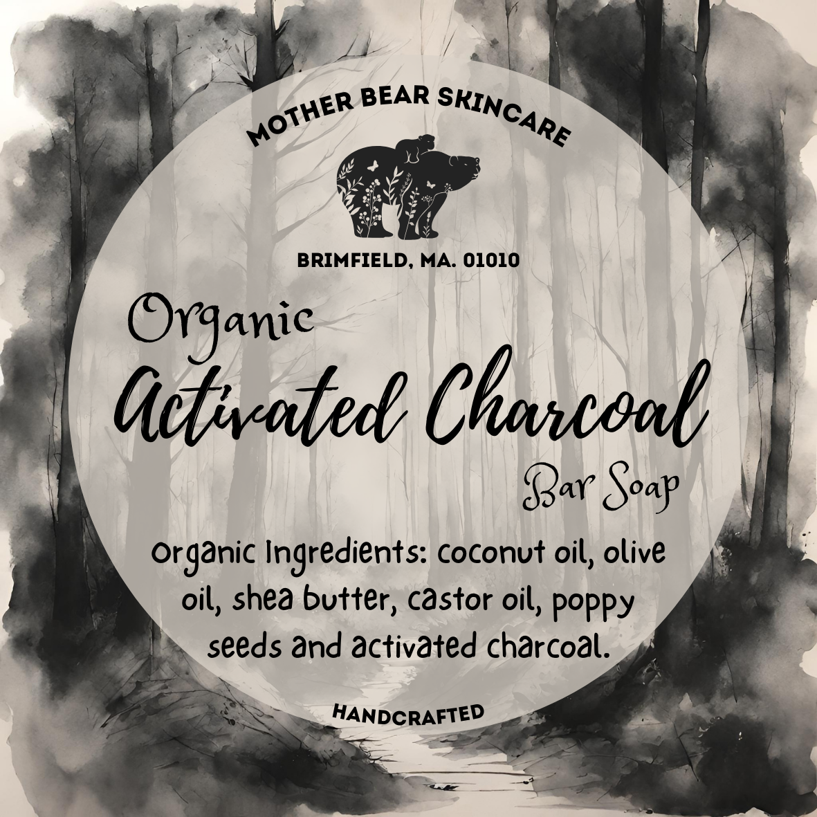 Organic Activated Charcoal Bar Soap