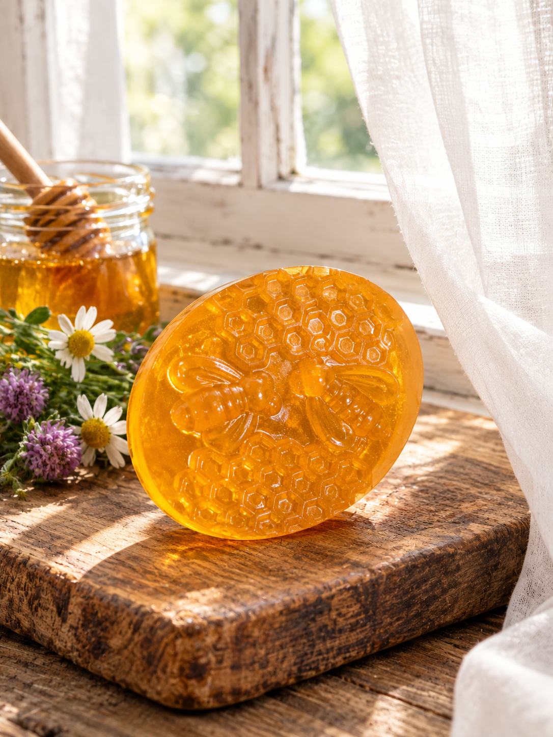 homemade honey soap bar 4 oz