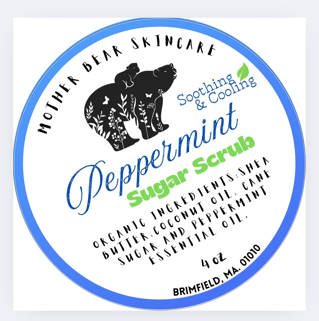 whipped organic peppermint sugar scrub