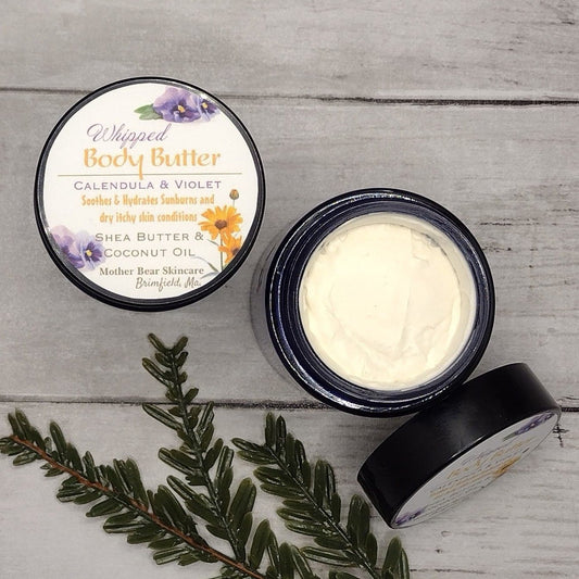whipped calendula and Violet body buttercalendula & Violet whipped body butter