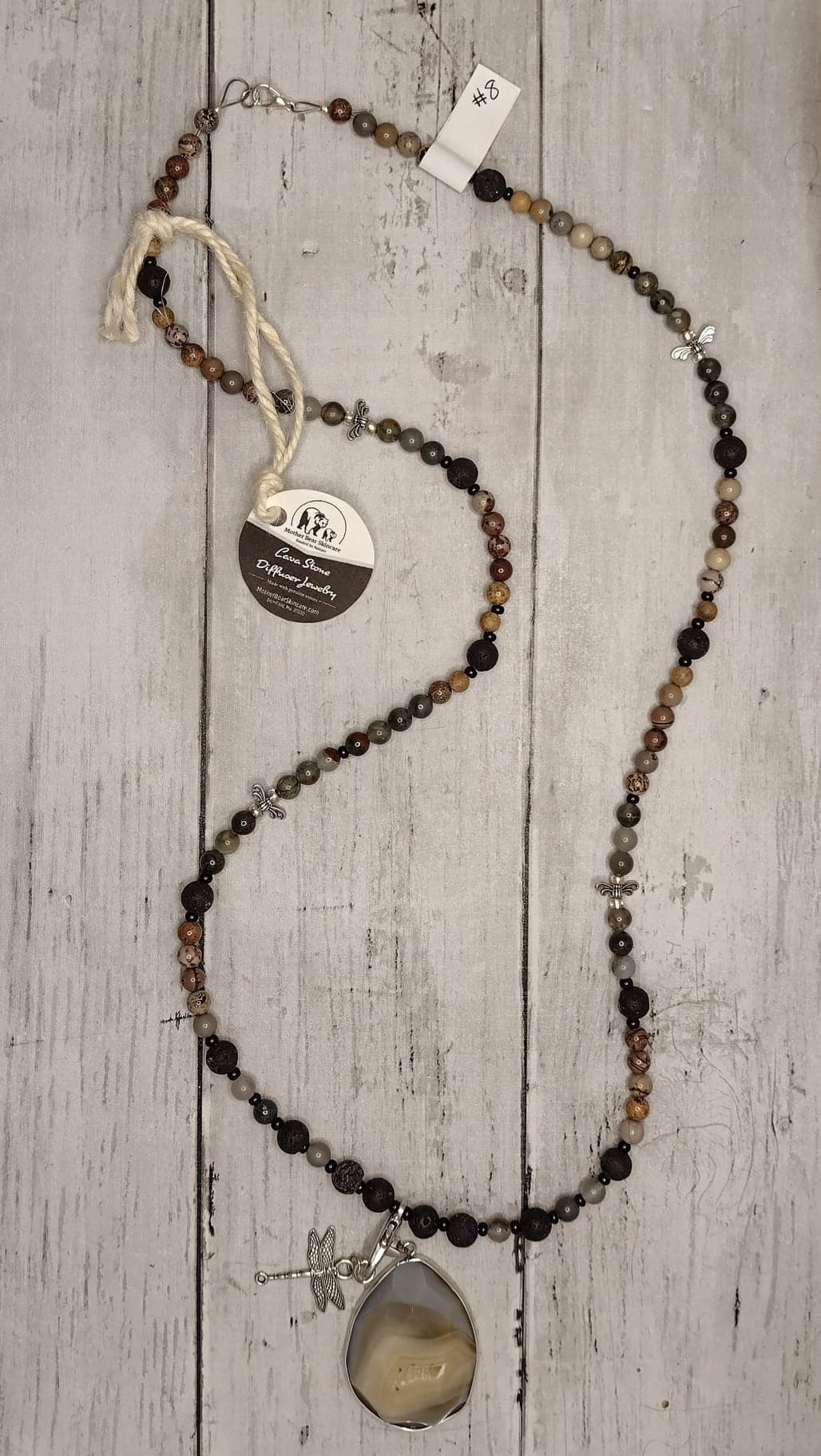 Handmade Lava Stone Necklace made with Naturally Sourced Lava Stones to Promote Emotional & Spiritual Healing~Apparel & Accessories~Jewelry~Necklaces