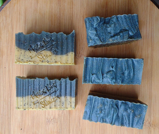 Old-Fashioned Lemon Poppy Blueberry Bar Soap ~ Organic Soap ~ Moisturizing & Exfoliating~Health & Beauty~Personal Care~Cosmetics~Bath & Body~Bar Soap