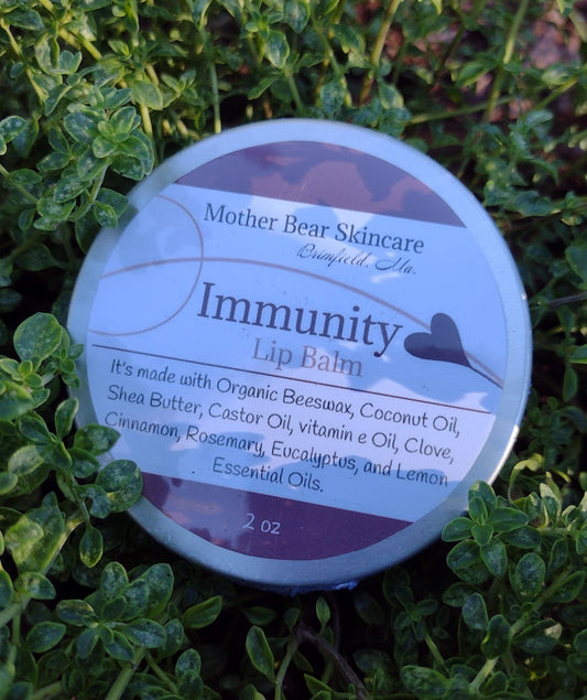 2 oz lip balm tin ~ immunity blend ~ mountain berry blend ~ lip moisturizer ~ beeswax lip balm ~ organic