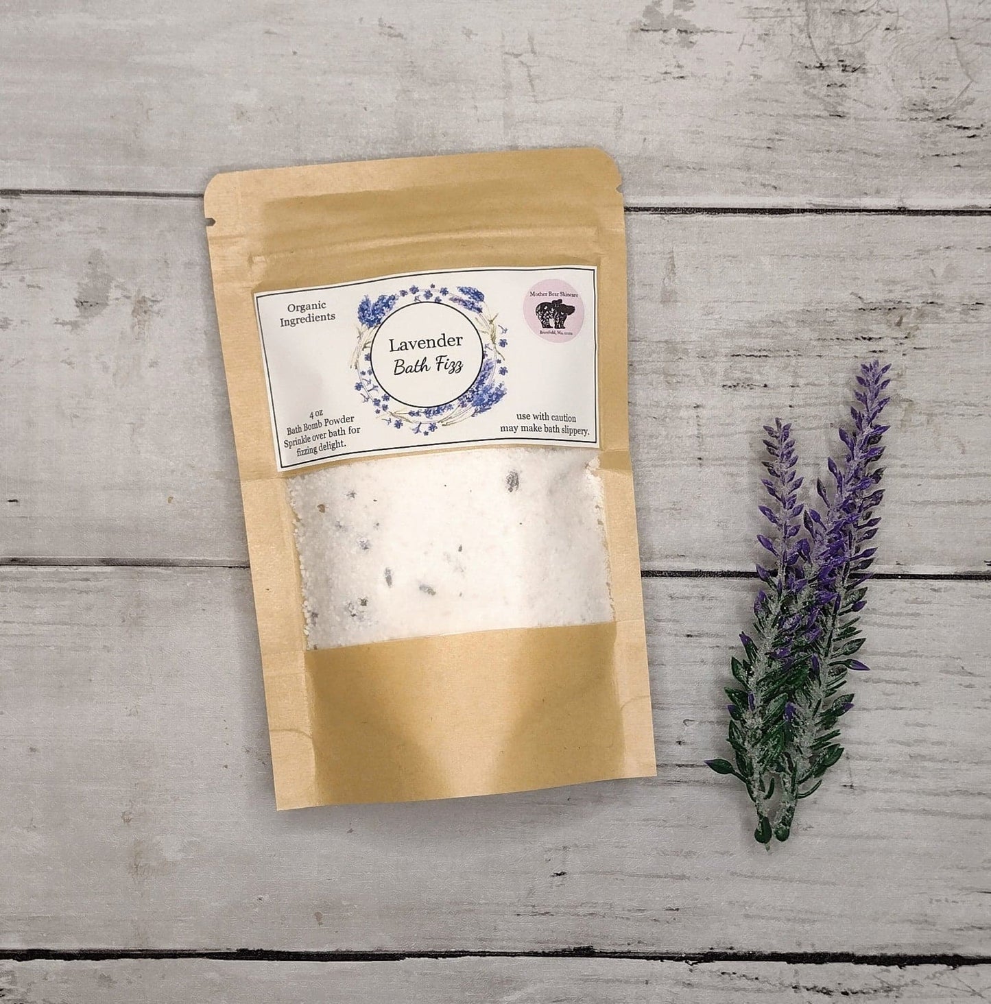 Lavender Bath Fizz ~ Bath Bomb Powder ~ Natural & Organic Ingredients