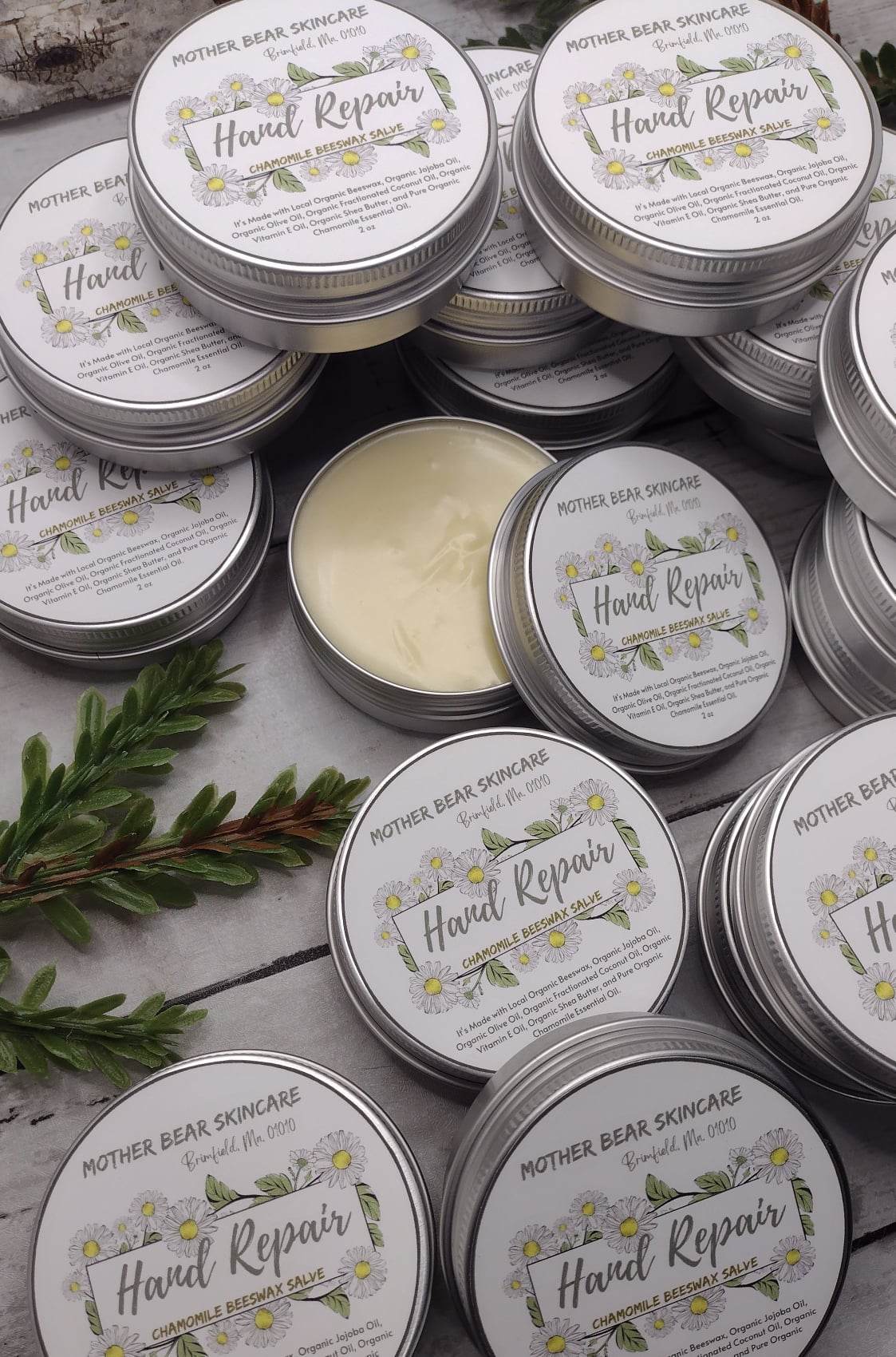 Mother Bear Skincare's Hand Repair Beeswax Salve ~ Chamomile ~ Hand Cream ~ Thick Lotion ~ Eczema Relief