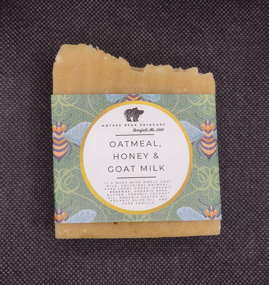 Oatmeal, Honey & Goat Milk Bar Soap ~ Fragrance Free ~ Gentle on Sensitive Skin
