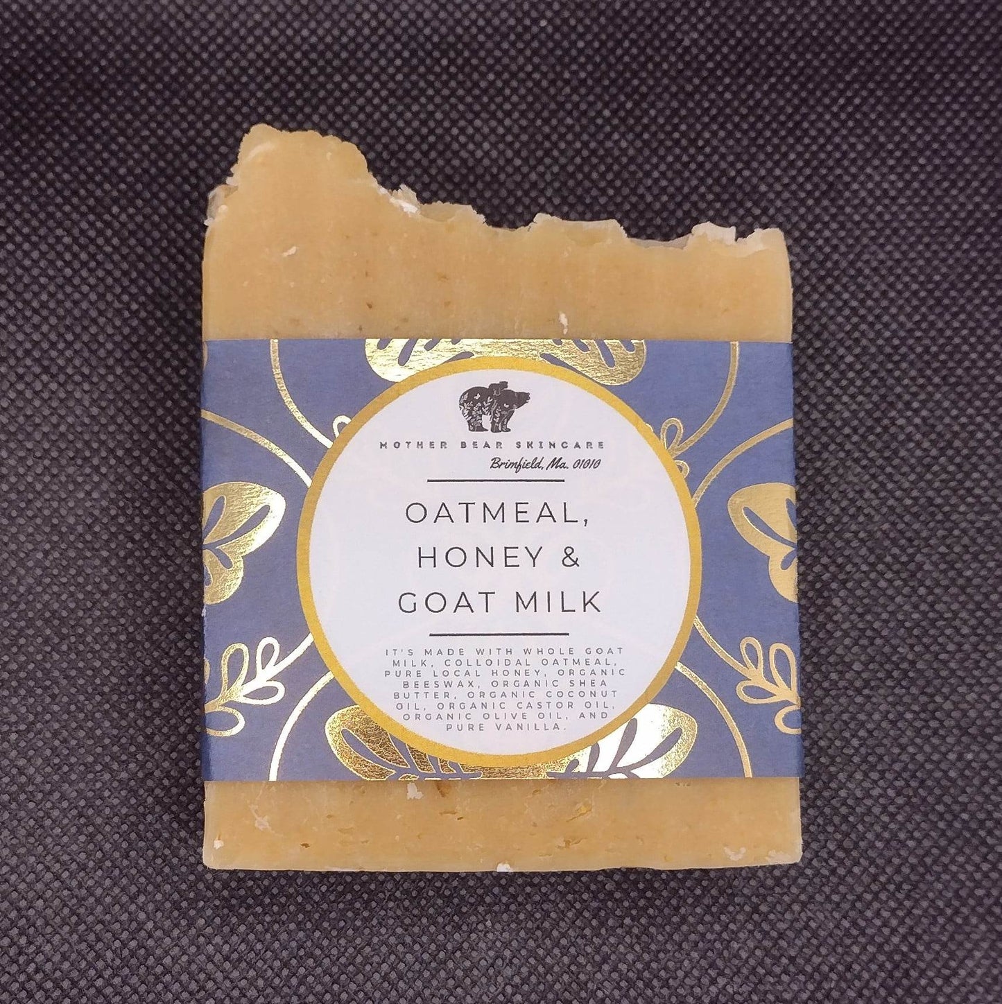 Oatmeal, Honey & Goat Milk Bar Soap ~ Fragrance Free ~ Gentle on Sensitive Skin