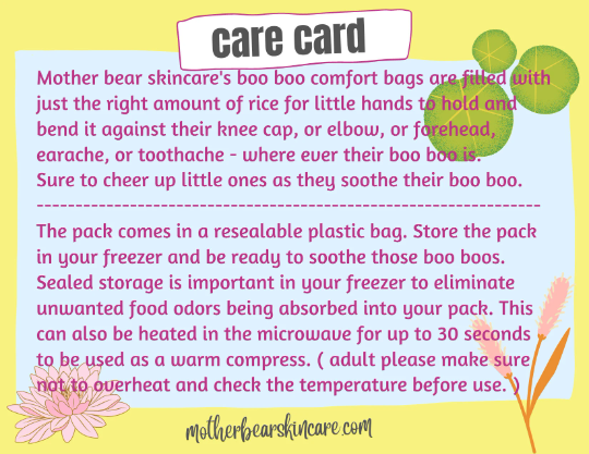 Mother Bear Skincare's Comfort Boo Boo Pack